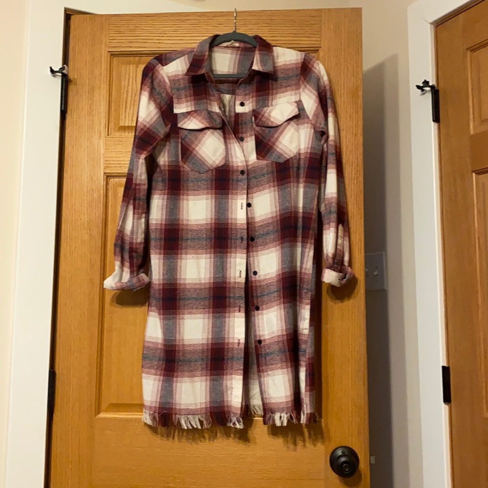 Soft casual flannel dress